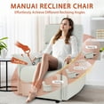 thumbnail image 3 of New Manual Rocker Recliner Chair for Adults,Rocking Glider Recliner for Small Spaces,PU Leather Rocking Chair for Nursery,Single Sofa Recliner for Home Theater Living Room Bedroom(PU Light Gray), 3 of 8