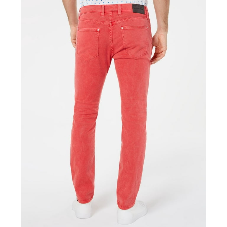 Michael Kors Men s Parker Slim Fit Stretch Overdyed Jeans Sea