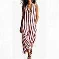 thumbnail image 2 of TaTaai Womens Dresses Sleeveless V Neck Striped Print Pocket Pullover Casual Loose Comfy Soft for Daily Beach, 2 of 7