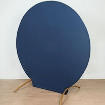 BalsaCircle 7.5 feet Navy Blue Fitted Spandex Round Wedding Backdrop Stand Cover Wedding Party Event