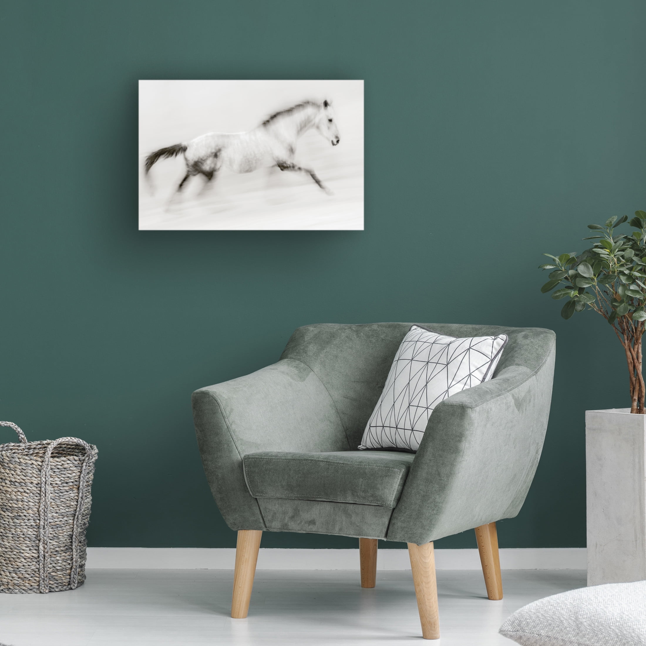 Canvas Wall Art - Martine Benezech 'The Unique Brush Stroke' Wall Art for Living Room, Bedroom, or Office D?cor by Trademark Fine Art - 47 x 30 Inches