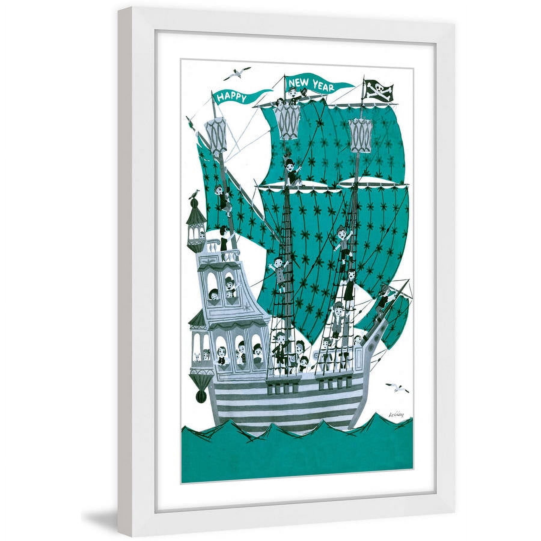 "Green Sails" Framed Painting Print