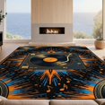 thumbnail image 2 of Design&I 8'x10' Washable Area Rug Snag-Free Record Vinyl Phonograph Player Featuring Musical Motifs Retro for Dining Room, Large Office, Lounge, 2 of 7