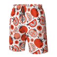 thumbnail image 4 of Honeii Hand Drawn Tomatoes Print Men's Casual Shorts with Drawstring,Swim Trunks Quick Dry Beach Shorts-Medium, 4 of 6