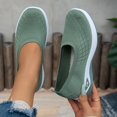 thumbnail image 6 of Fashion Breathable Sneaker Mesh Slip On Walking Shoes Arch Support Solid Color Green, 6 of 9