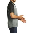 thumbnail image 3 of Mafoose Men's PosiCharge RacerMesh Raglan Heather Block Polo Grey Heather/ Black X-Small, 3 of 5