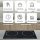 thumbnail image 3 of Placa Vitrocerámica Eléctrica Con 2 Quemadores, Placa Eléctrica Integrada, Estufa Eléctrica Con Temporizador De Control Táctil Para Todos Los Utensilios De Cocina, 3 of 7