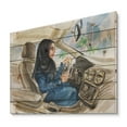 thumbnail image 2 of Designart 'Arabian Lady Driving A Car I' Modern Print on Natural Pine Wood, 2 of 5