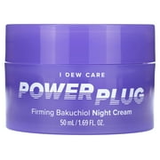 I DEW CARE Night Cream - Power Plug | Rich Moisturizer with Bakuchiol and Collagen, Clinically Tested, 1.69 Fl Oz