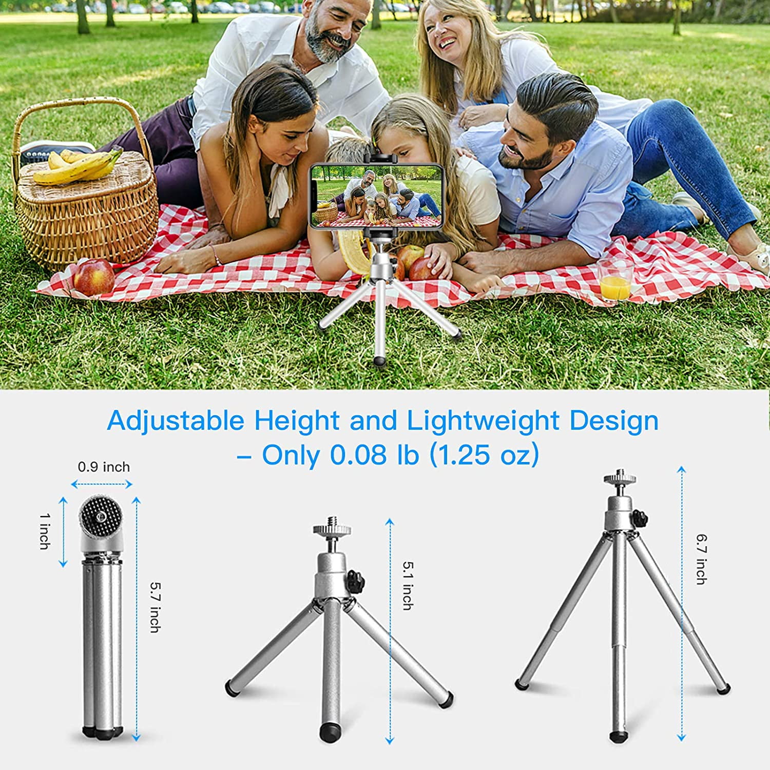 Buy Lightweight Mini Tripod for cam, Upgraded Extendable Tripod