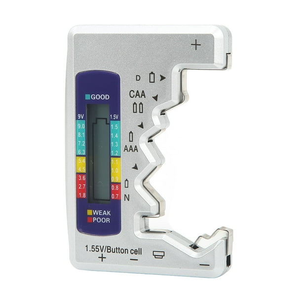 Probador de Batería Universal Probador de Capacidad de Batería Digital Con Pantalla Lcd Botón AA 1,5 V Batería AAA Pantalla LCD ABS para Comprobar Carbono Zinc y Recargable