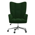 thumbnail image 2 of Dark Green Swivel Chair - Modern Accent Relax Chair with Adjustable Height & Rolling Casters - Home Office Living Room Seating, 2 of 8