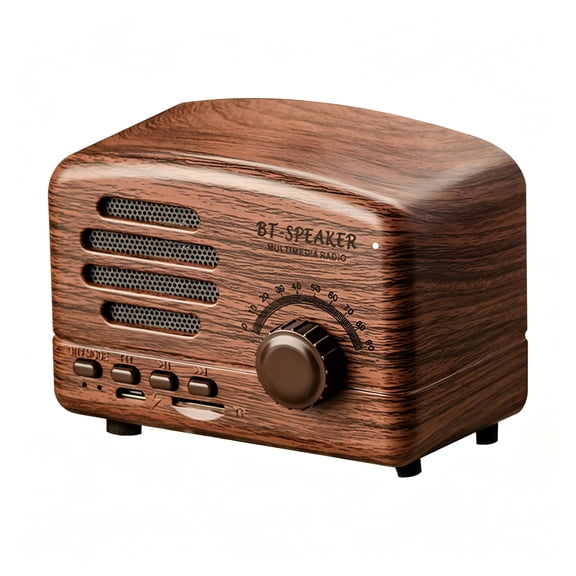 GJX 2026 New Wireless Stereo Retro Speakers,Portable Bluetooth Vintage Speakers with Powerful Sound,Answering Calls,Fm Radio Mode,Tf- Card