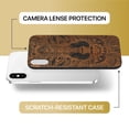 thumbnail image 6 of Case Yard Wooden Case for iPhone-X Soft TPU Silicone cover Slim Fit Shockproof Wood Protective Phone Cover for Girls Boys Men and Women Supports Wireless Charging Wolf Face Full Design, 6 of 7