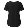 thumbnail image 4 of Maternity Shirts for Women Breastfeeding Crew Neck Short Sleeve Top Pleated Casual Loose Tee Pregnancy Clothes, 4 of 9