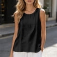 thumbnail image 5 of Bibifish Womens Tank Tops Crew Neck Lightweight Summer Tank Tops Solid Sleeveless Basic Shirts, 5 of 7