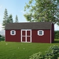 thumbnail image 2 of Little Cottage Co. 12x24 Value Gambrel Workshop Barn with 6 ft. Sidewalls, Outdoor Wood Storage Shed Do-It-Yourself Precut Kit, 2 of 12