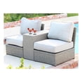 thumbnail image 2 of Living Source International Ensemble de Mobilier de Patio en Osier / Rotin 3 Pcs, Gris, 2 of 9