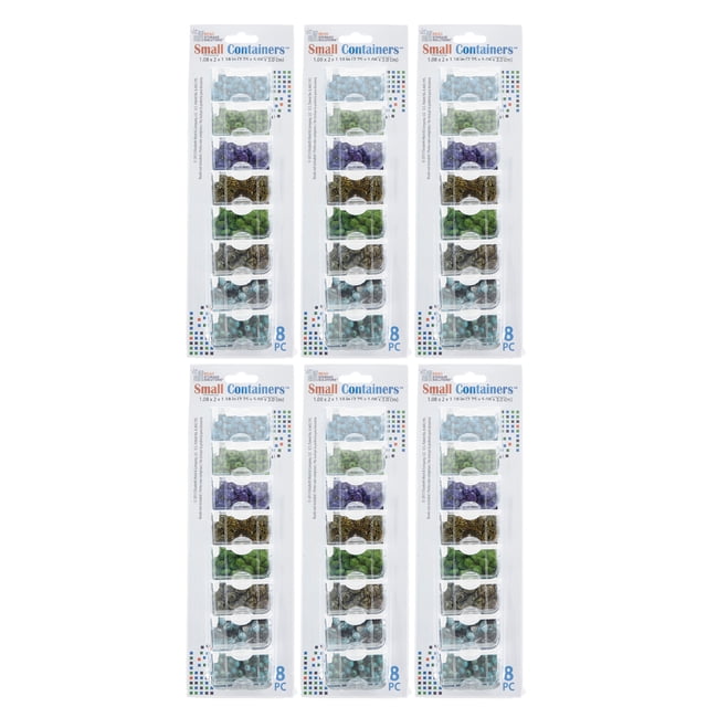 Elizabeth Ward Bead Storage Solutions 8 Pcs Conteneurs d'Artisanat, (6 Pack)
