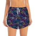 thumbnail image 4 of Lsque Cute Line Fish Printed Women's Running Shorts with Liner Pockets,Elastic Quick Dry Workout Athletic Gym Yoga Shorts,Womens High Waist Shorts-X-Large, 4 of 9