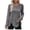 Gray, variant on WREESH Womens Loose Crewneck Sweatshirt New Casual Long Sleeved Floral Print Casual Lace Tops Black