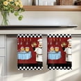 thumbnail image 7 of Chef Kitchen Towels Set of 2, Cartoon Red Food Cooking Black White Buffalo Check Absorbent Dish Towels for Kitchen, Microfiber Hand Towel, Quick Drying Tea Towel for Cleaning Decorative Dishcloths, 7 of 7