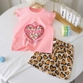 thumbnail image 6 of Toddler Girls Summer Outfits Casual Lounge Set Short Sleeve Tee and Elastic Waistband Shorts 2 Piece Clothing Sets Size 2-3T, 6 of 6