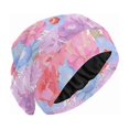 thumbnail image 1 of wonima11 Satin Bonnet Wrap for Sleeping - Lined Sleep Cap for Curly Hair Women & Men - Colorful Flowers, 1 of 1