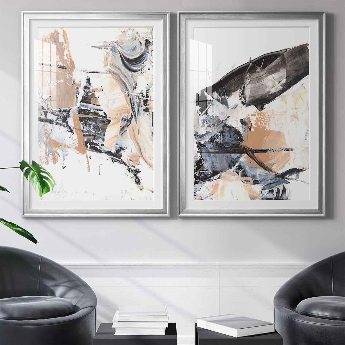 Wexford Home Ruckus III Premium Framed Print, 22.5" x 30.5" - Ready to Hang, Silver (Set of 2)