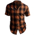 thumbnail image 5 of Miqool Western Shirts for Men Regular-Fit Short Sleeve Plaid Button Down Shirts Cowboy Casual Work Shirt, 5 of 9