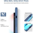thumbnail image 4 of Liquid Silicone Case for iPhone 13 Mini - [Camera All-Round Protection] [Soft Microfiber Lining Anti-Scratch] 4 Layer Full Covered Shockproof Gel Rubber Phone Case Cover, 5.4", Blue, 4 of 14