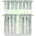 thumbnail image 6 of Sage Kitchen Curtain Valance 3 Piece Set, Sage Leaf Floral Kitchen Decor for Home Interior Decor, Farmhouse Kitchen Curtains and Valance Set Short Curtain Sink Window Decor 36 Inch, 6 of 6