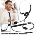 thumbnail image 3 of Call Center Headset Single-Sided USB Headset with Microphone Telephone Operator Headphone Noise Canceling Computer Headphone Headset with 330 Degree Boom for PC Landline Telephone, 3 of 9