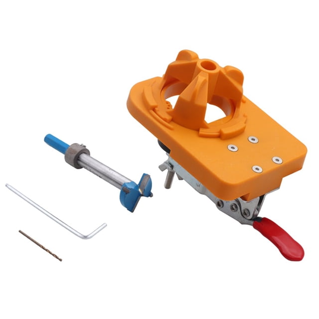 35mm Concealed Hinge Jig Kit Door Hinge Hole Locator Template Drill Guide Hole Locator Woodworking Tool for Face Frame Cabinet Cupboard Door Hinges Inset