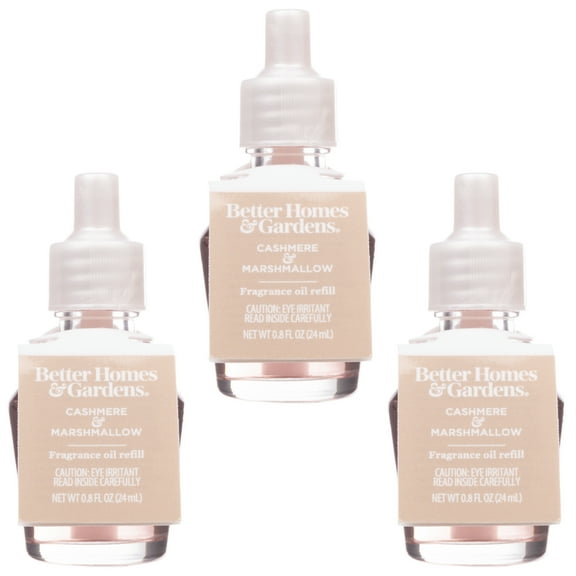 Cashmere & Marshmallow Fragrance Oil Refill, Better Homes & Gardens, 24 ml (3-Pack)
