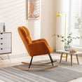 thumbnail image 6 of Noble House Takala 31" Teddy Fabric Rocking Glider Nursery Chair, Upholstered Accent Armchair for Living Room, Caramel, 6 of 13
