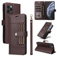 thumbnail image 1 of FOXDOCK Funda tipo Cartera para iPhone 16 Pro Max – Cubierta de Cuero PU con Múltiples Ranuras, Bolsillo para Efectivo y Correa de Muñeca, 1 of 6