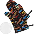 thumbnail image 6 of Cute Dachshund Oven Mitts and Pot Holders Set Funny Dogs Print Kitchen Gloves Heat Resistant Hot Pads for Microwave BBQ Cooking Baking Grilling (4pcs), 6 of 6
