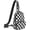 Black White Check, variant on Small Checkered Sling Bag for Women Nylon Crossbody Bags Trendy Chest Travel Fanny Pack Purse