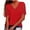 Red, variant on Dagegui Womens Lace Trim V Neck Tops Solid Short Sleeve Hollow Out Loose Shirts Casual Tunic Blouses Summer Fashion Tees Red S-2XL