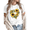 White-2, variant on Women fun Watercolor Sunflower Heart Bouquet Graphic Tees T Shirt Tops Round neck Printed Cotton T Shirt Black S-5XL