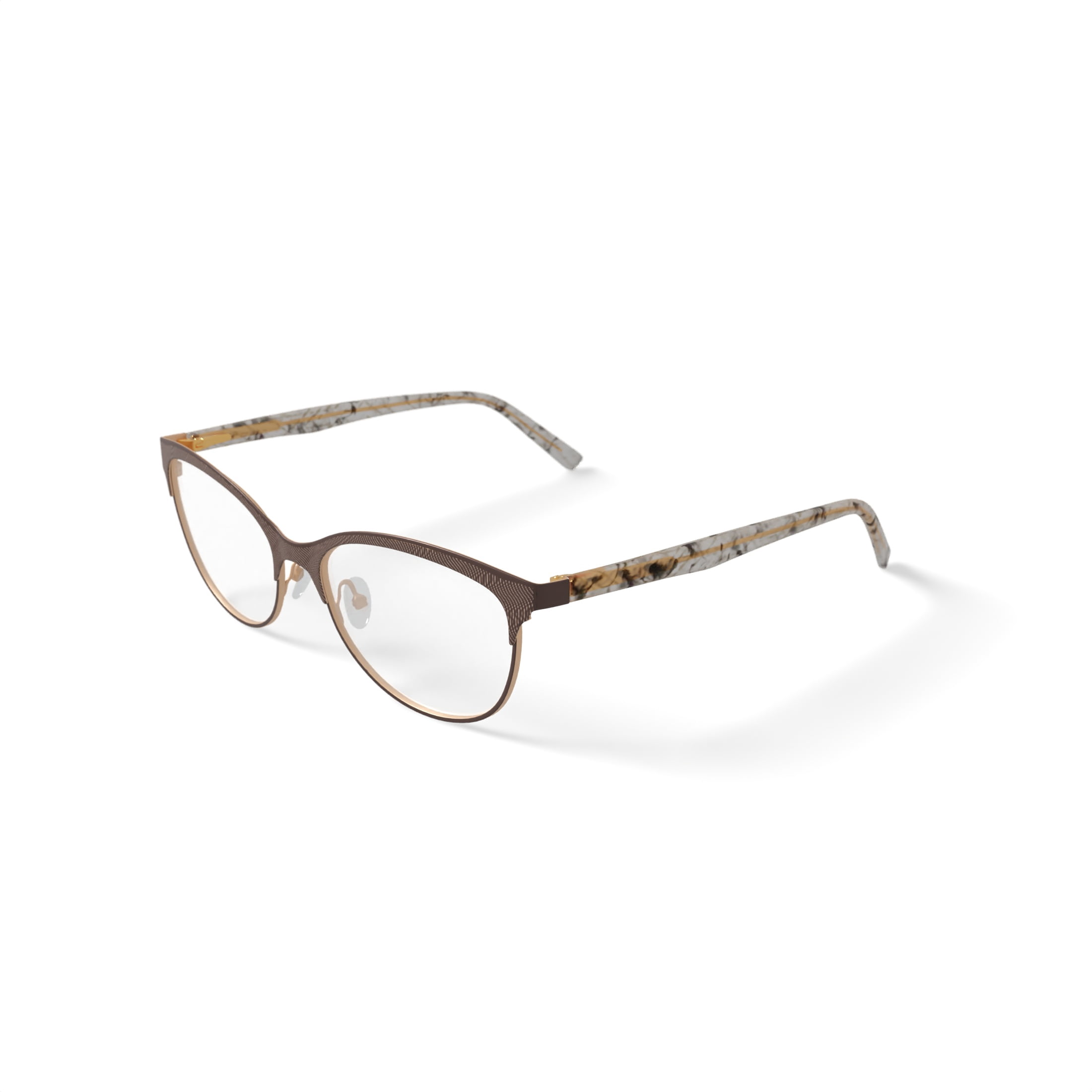 Walmart Women's MK10404 Browline Prescription Eyeglasses with Case, Beige