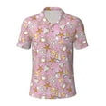 thumbnail image 2 of Daiia Seafood Pattern Men’s Polo Shirts,Solid Deck Shirt,Classic Fit, Breathable Cotton Polo for Casual and Sport Wear-X-Large, 2 of 9