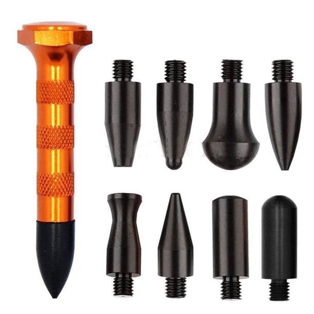 Riwesomey Juego de 9 puntas de bolígrafo para abolladuras de coche, Kit de herramientas de reparación de Metal para carrocería de vehículo Vehículos, repuestos y accesorios Mis