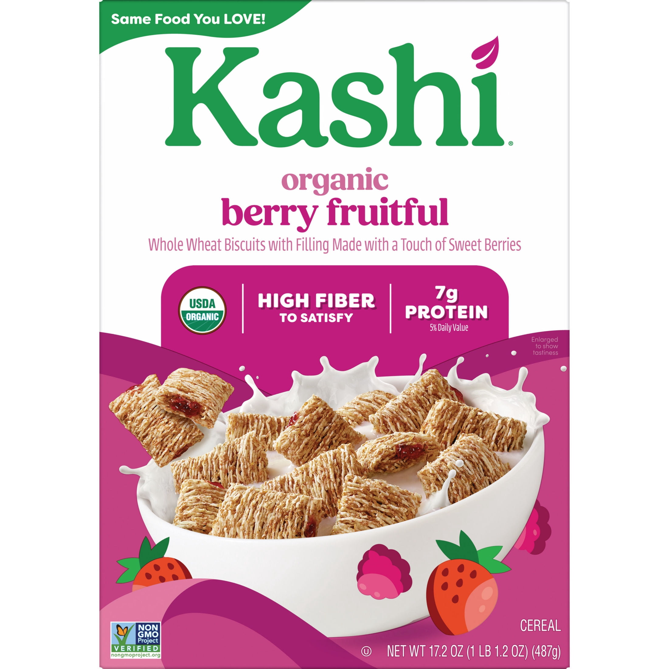 (8 pack) Kashi Berry Fruitful Breakfast Cereal, Organic, 17.2 oz