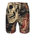 thumbnail image 3 of Lsque Maillot de Bain Gothique à Motif Floral Oriental pour Hommes, Short de Bain Hawaïen Séchage Rapide avec Poches-Moyen, 3 of 6