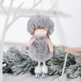 thumbnail image 1 of PVCS Girl Angel Plush Doll Snowflake Pattern Christmas Tree Pendant - Gray, 1 of 5