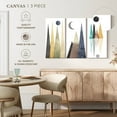 thumbnail image 4 of Elephant Stock Geometric Mountain Scene Wall Art - Horizontal Multi Panel Canvas - Living Room Wall Decor - Nature Multi Panel - White And Gold Decor - 74" x 48", 4 of 4