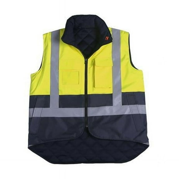 Class 2 Body Warmer Vest, Lime Yellow - 4XL