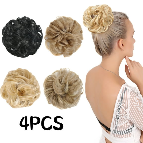 Hair Bun Hair Extension Hair Wrap Messy Curly Hair Extensions Donut Hair Piece